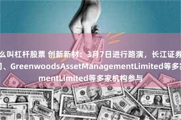 什么叫杠杆股票 创新新材：3月7日进行路演，长江证券股份有限公司、GreenwoodsAssetManagementLimited等多家机构参与