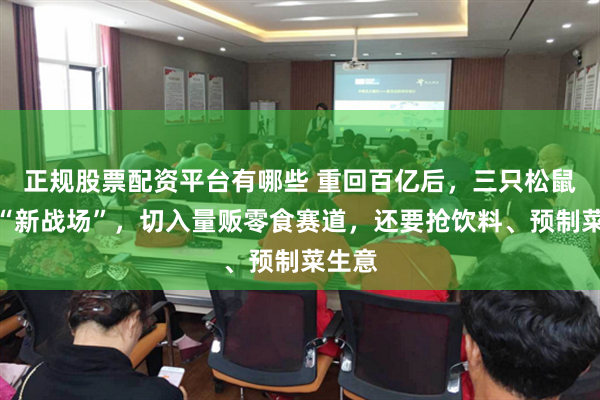 正规股票配资平台有哪些 重回百亿后，三只松鼠迈入“新战场”，切入量贩零食赛道，还要抢饮料、预制菜生意