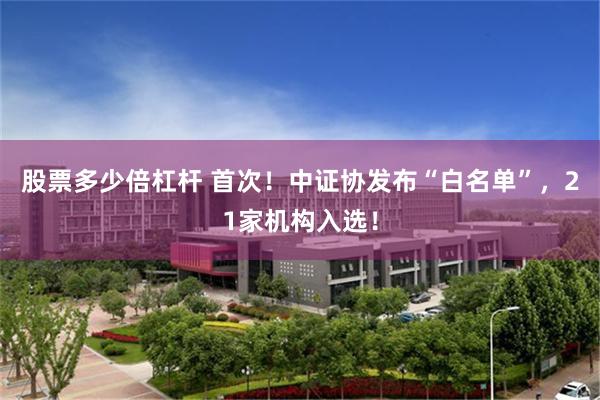 股票多少倍杠杆 首次！中证协发布“白名单”，21家机构入选！